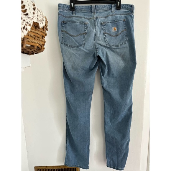 Carhartt Blue Straight Leg Jeans Versatile Everyday Wear - Picture 2 of 5
